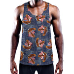Denim American Eagle Pattern Print Training Tank Top
