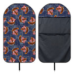 Denim American Eagle Pattern Print Waterproof Car Seat Cover