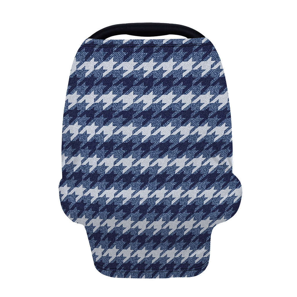 Denim Houndstooth Pattern Print Baby Seat Cover