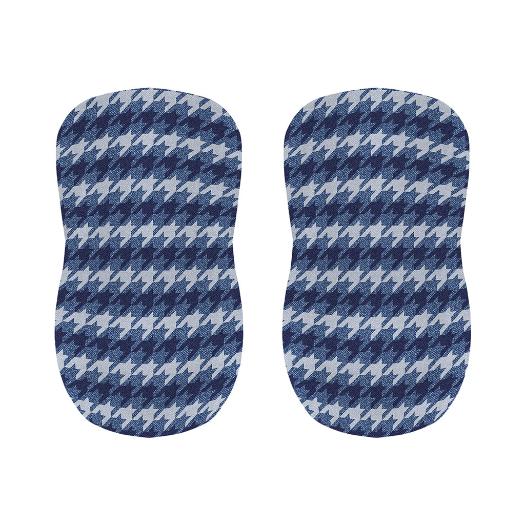 Denim Houndstooth Pattern Print Bar Stool Covers