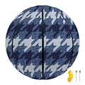 Denim Houndstooth Pattern Print Basketball