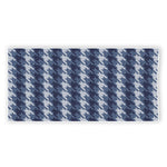 Denim Houndstooth Pattern Print Beach Towel