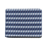 Denim Houndstooth Pattern Print Bifold Wallet