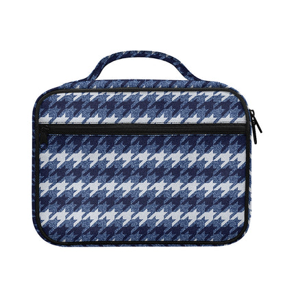 Denim Houndstooth Pattern Print Briefcase Bible Bag