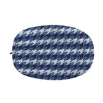 Denim Houndstooth Pattern Print Car Side Mirror Covers