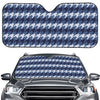 Denim Houndstooth Pattern Print Car Windshield Sun Shade