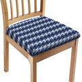 Denim Houndstooth Pattern Print Chair Cushion Cover