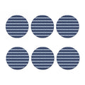 Denim Houndstooth Pattern Print Coaster Set