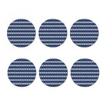 Denim Houndstooth Pattern Print Coaster Set
