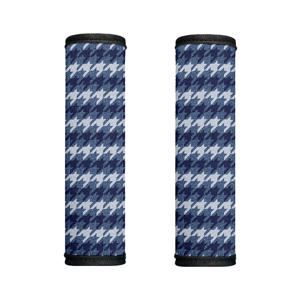 Denim Houndstooth Pattern Print Handle Covers