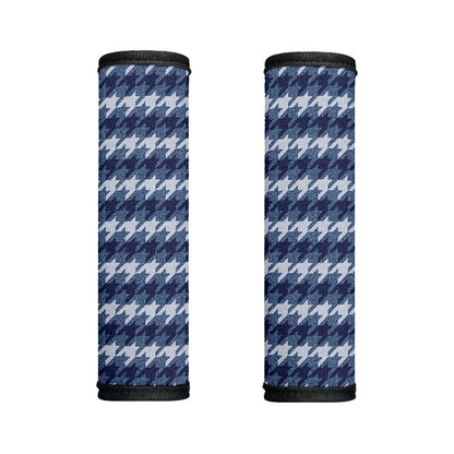 Denim Houndstooth Pattern Print Handle Covers