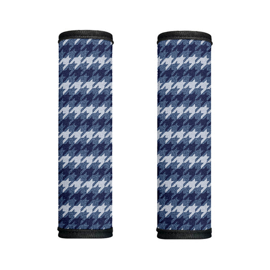 Denim Houndstooth Pattern Print Handle Covers