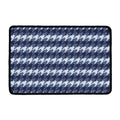 Denim Houndstooth Pattern Print Kitchen Mat