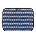 Denim Houndstooth Pattern Print Laptop Sleeve