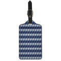 Denim Houndstooth Pattern Print Luggage Tag