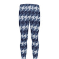 Denim Houndstooth Pattern Print Men's Leggings