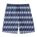 Denim Houndstooth Pattern Print Men's Swim Trunks