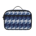 Denim Houndstooth Pattern Print Portable Lunch Bag