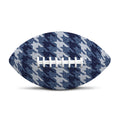 Denim Houndstooth Pattern Print Rugby Ball