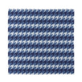 Denim Houndstooth Pattern Print Silk Bandana