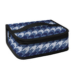 Denim Houndstooth Pattern Print Small Lunch Bag