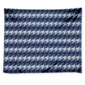 Denim Houndstooth Pattern Print Tapestry