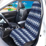 Denim Houndstooth Pattern Print Waterproof Car Seat Cover