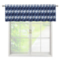 Denim Houndstooth Pattern Print Window Valance
