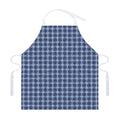 Denim Tattersall Pattern Print Adjustable Apron
