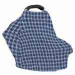 Denim Tattersall Pattern Print Baby Seat Cover