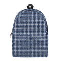 Denim Tattersall Pattern Print School Backpack