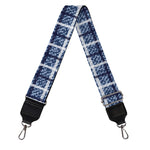 Denim Tattersall Pattern Print Bag Strap