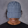 Denim Tattersall Pattern Print Baseball Cap