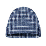Denim Tattersall Pattern Print Beanie