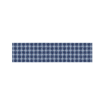 Denim Tattersall Pattern Print Bed Runner