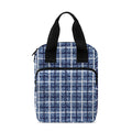 Denim Tattersall Pattern Print Bible Tote Bag