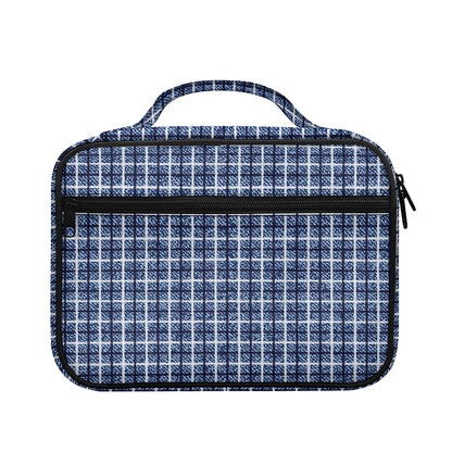 Denim Tattersall Pattern Print Briefcase Bible Bag