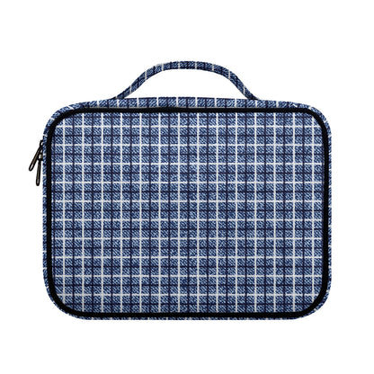 Denim Tattersall Pattern Print Briefcase Bible Bag
