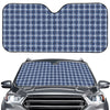 Denim Tattersall Pattern Print Car Windshield Sun Shade