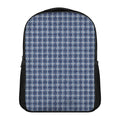 Denim Tattersall Pattern Print Casual Backpack