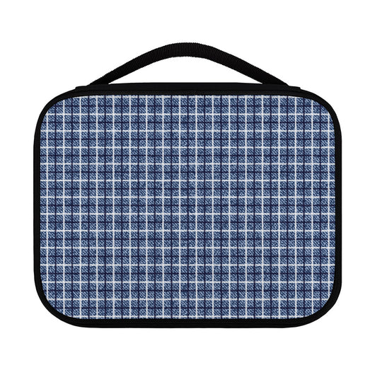 Denim Tattersall Pattern Print Classic Bible Case