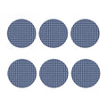 Denim Tattersall Pattern Print Coaster Set