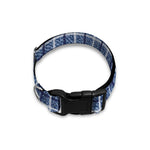 Denim Tattersall Pattern Print Dog Collar