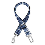 Denim Tattersall Pattern Print Dog Seat Belt