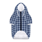 Denim Tattersall Pattern Print Dog Zip Up Hoodie