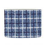 Denim Tattersall Pattern Print Drum Lamp Shade