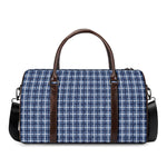 Denim Tattersall Pattern Print Duffle Bag