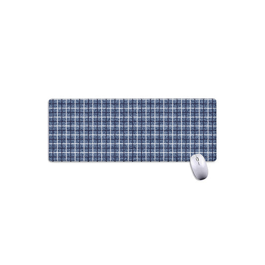Denim Tattersall Pattern Print Extended Mouse Pad