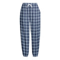 Denim Tattersall Pattern Print Fleece Lined Knit Pants