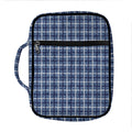 Denim Tattersall Pattern Print Front Pocket Bible Bag